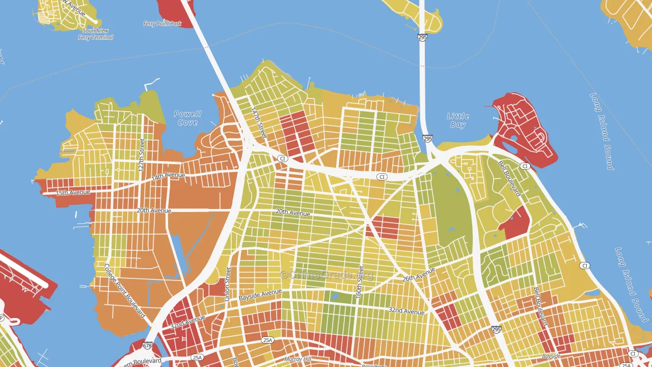11357, NY Map of Vehicle Theft Rates