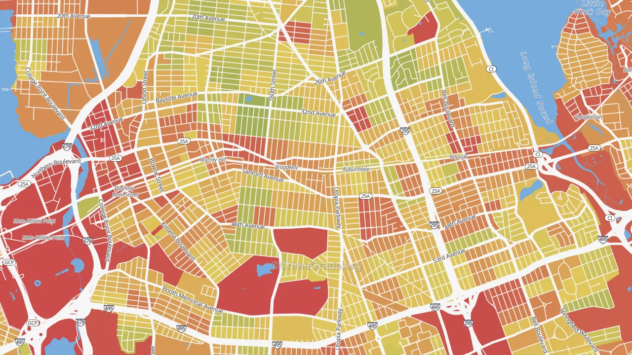 11358, NY Map of Vehicle Theft Rates