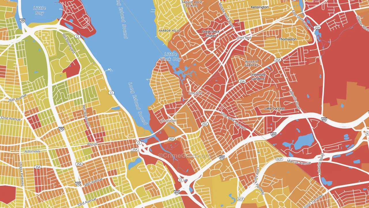11363, NY Map of Vehicle Theft Rates