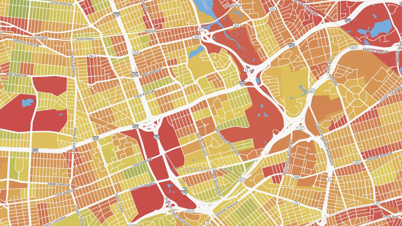11364, NY Map of Vehicle Theft Rates