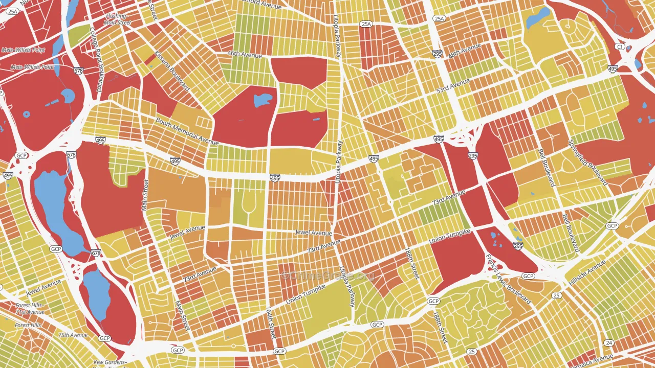 11365, NY Map of Vehicle Theft Rates