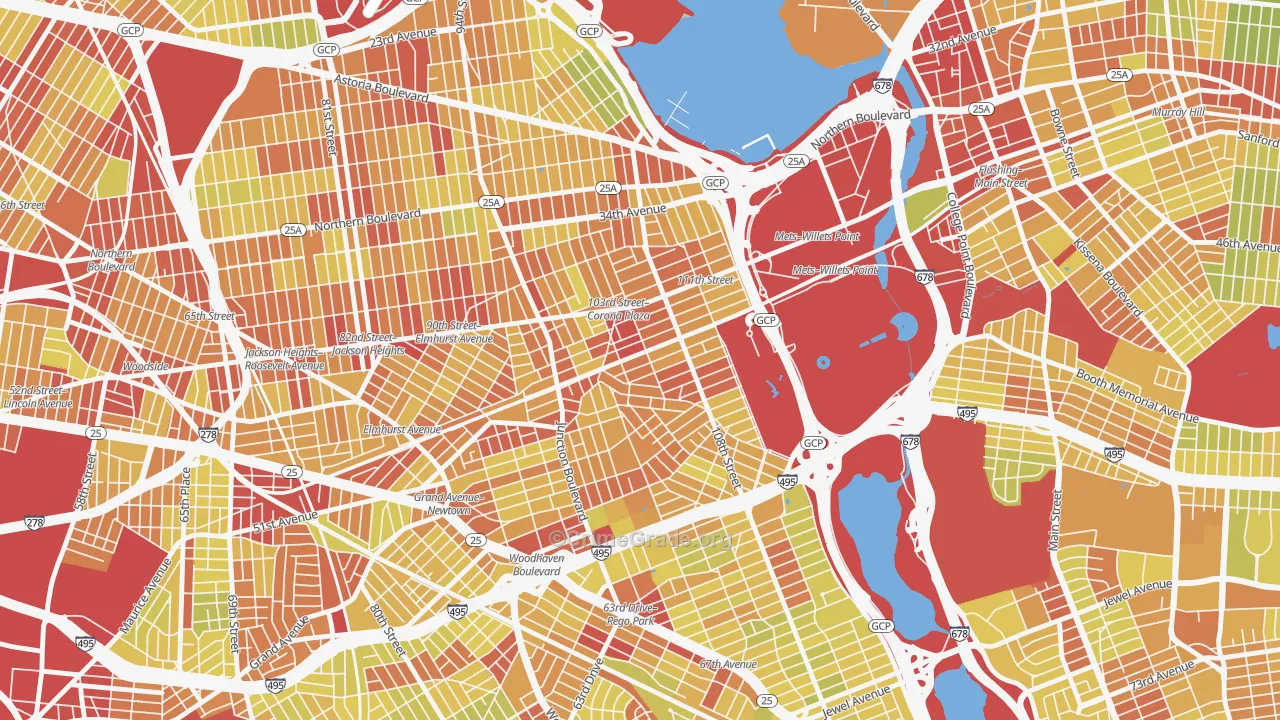 11368, NY Map of Vehicle Theft Rates