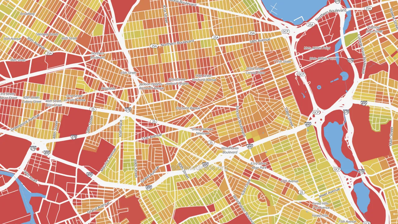 11373, NY Map of Vehicle Theft Rates