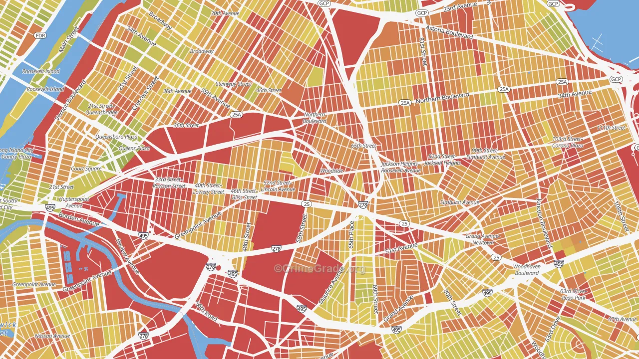 11377, NY Map of Vehicle Theft Rates