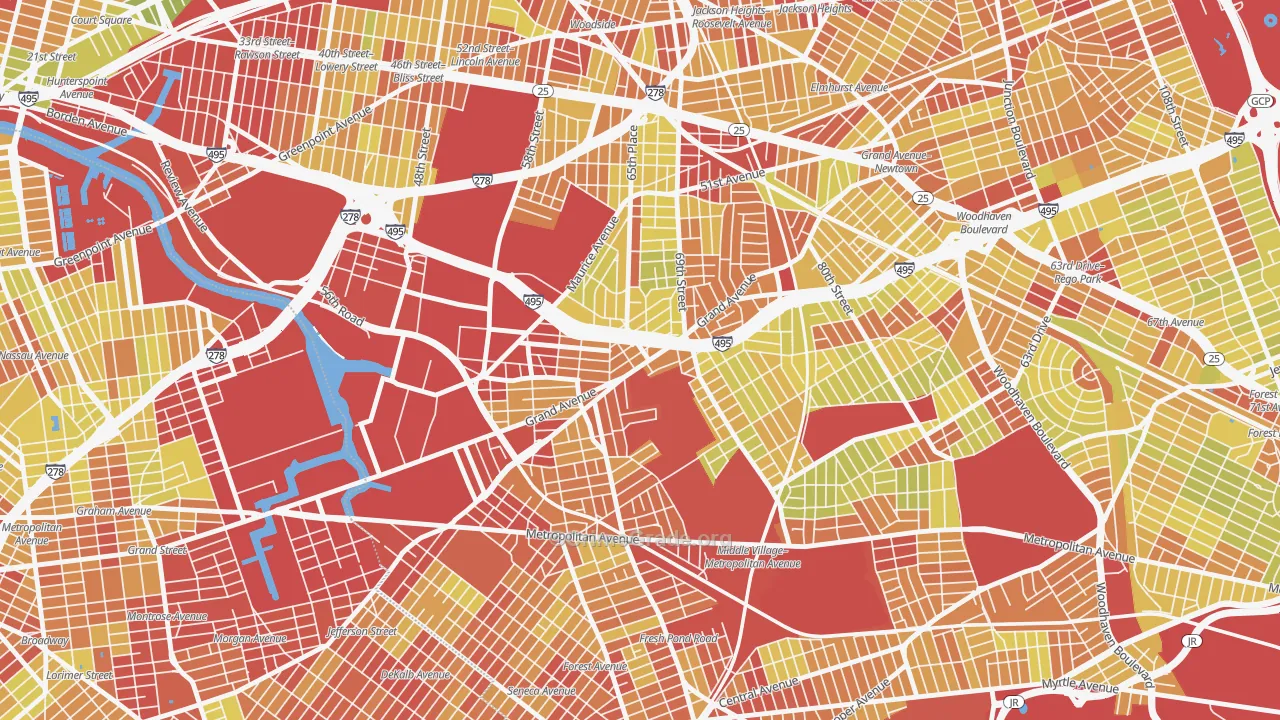 11378, NY Map of Vehicle Theft Rates