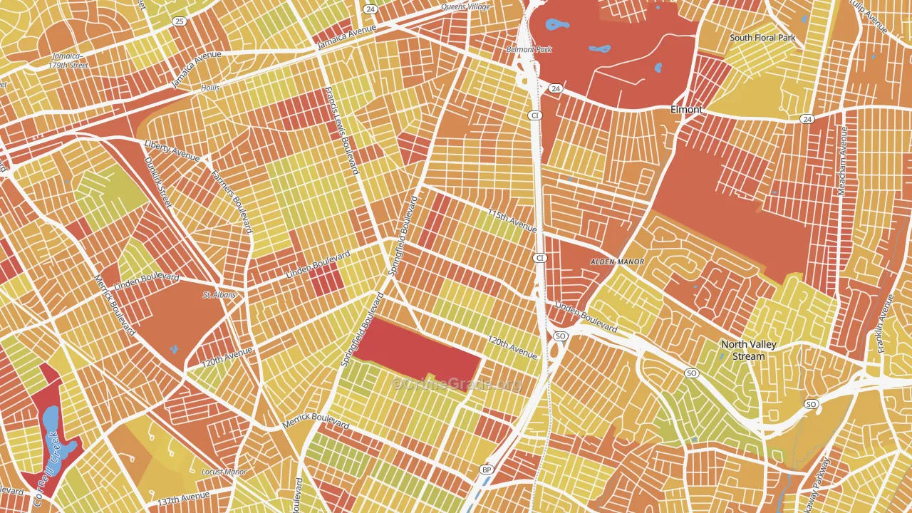 11411, NY Map of Vehicle Theft Rates