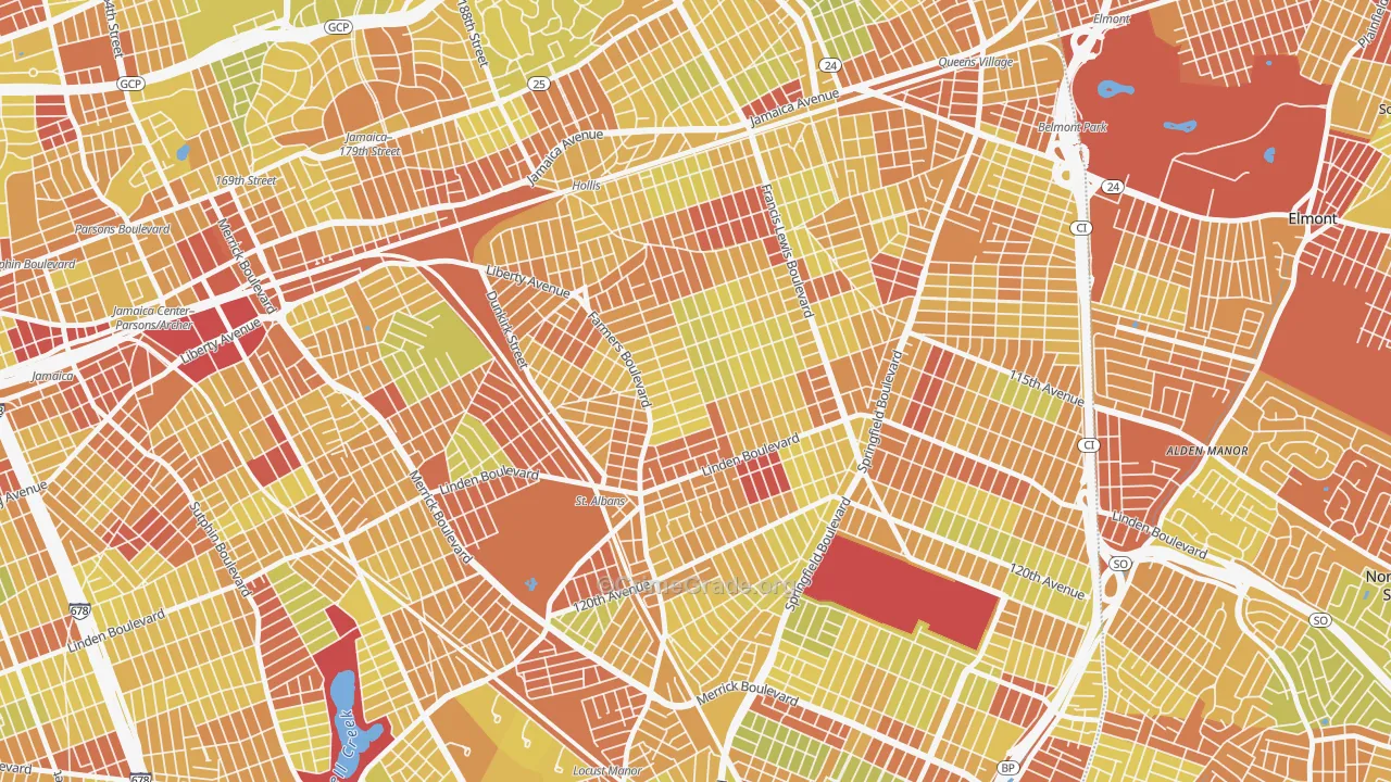 11412, NY Map of Vehicle Theft Rates