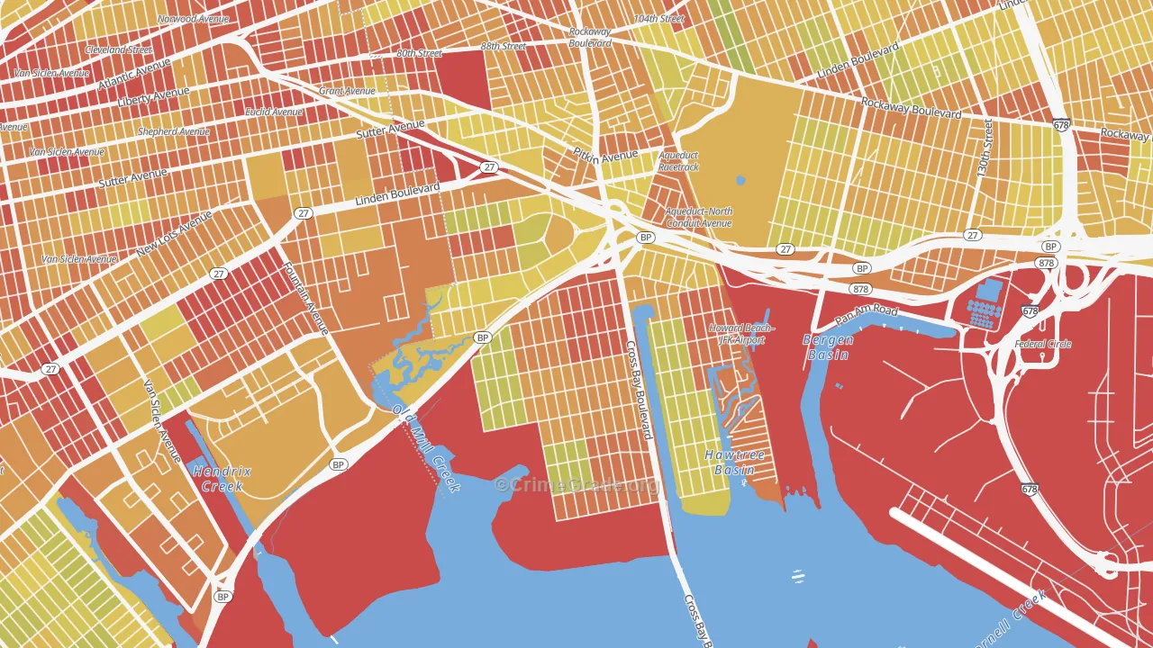 11414, NY Map of Vehicle Theft Rates
