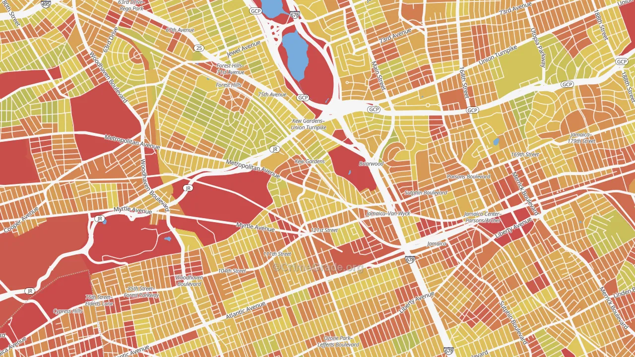 11415, NY Map of Vehicle Theft Rates