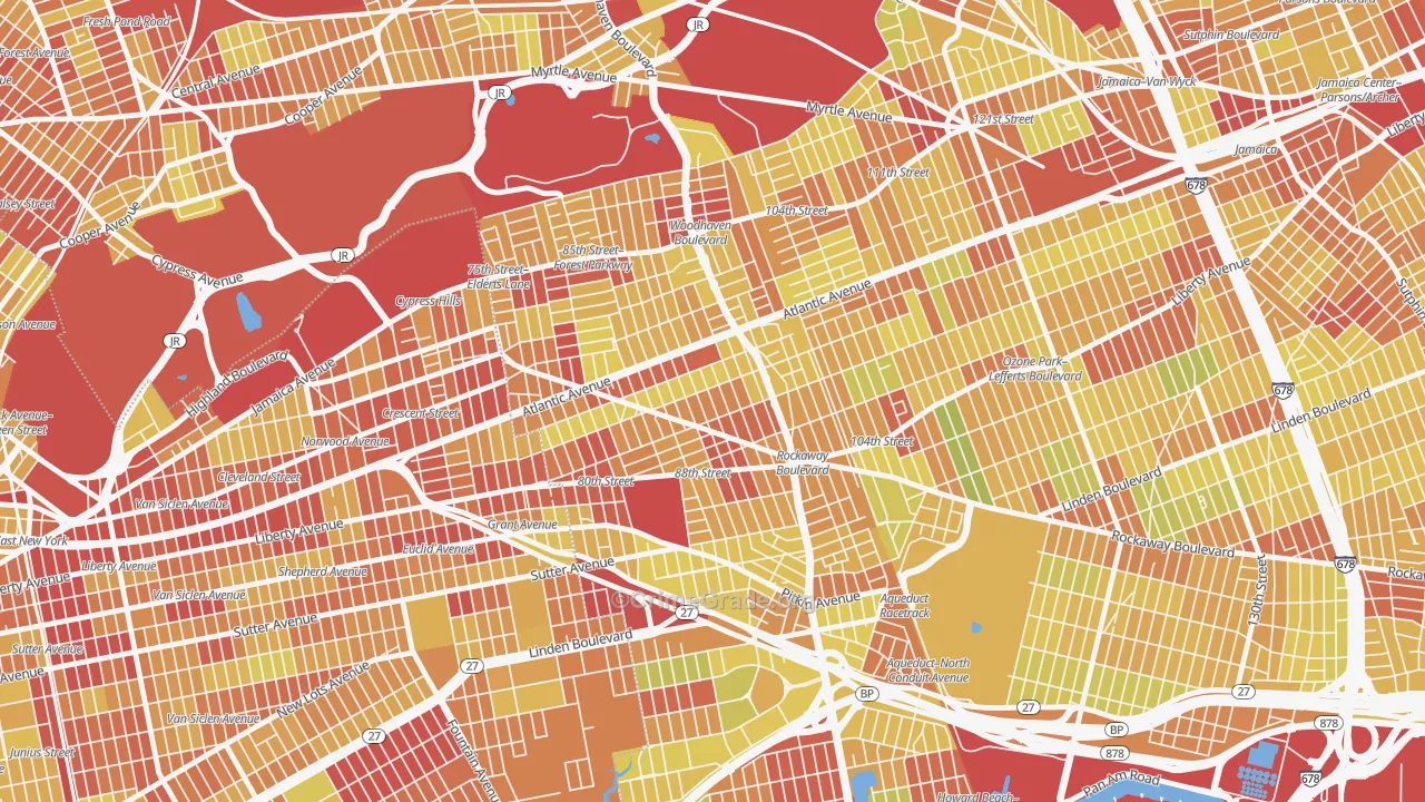 11416, NY Map of Vehicle Theft Rates