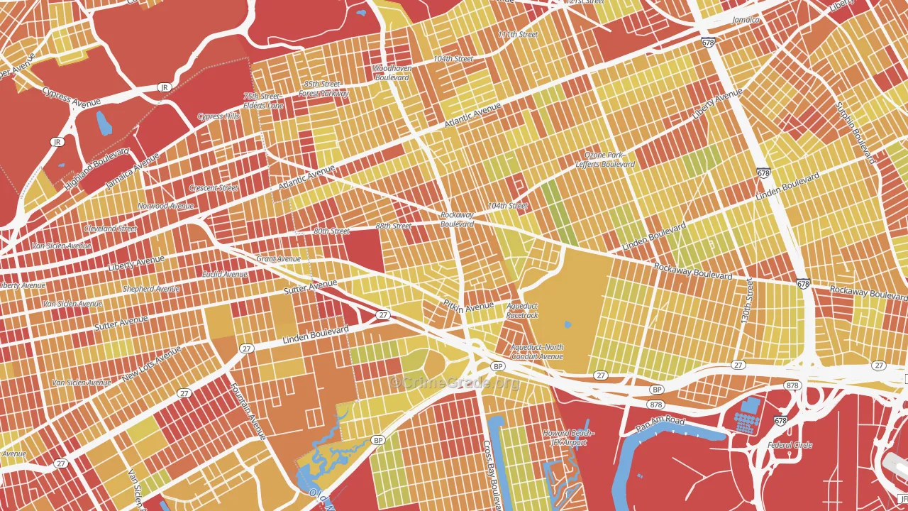 11417, NY Map of Vehicle Theft Rates