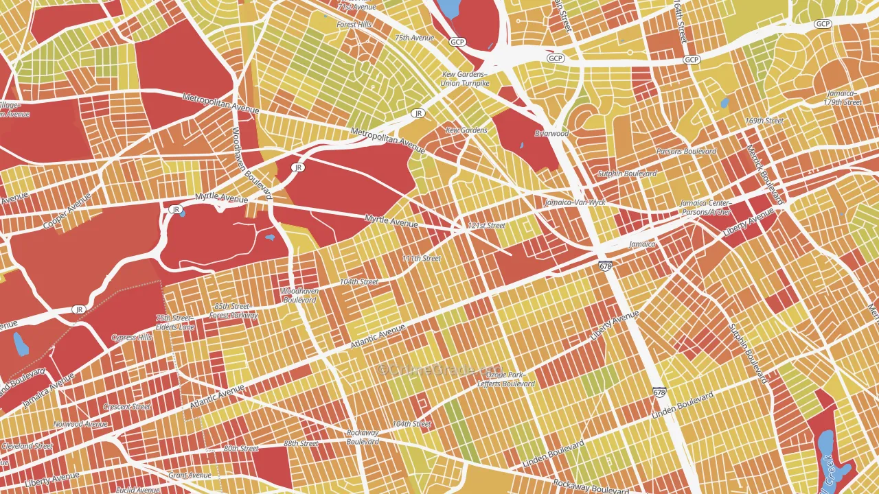 11418, NY Map of Vehicle Theft Rates
