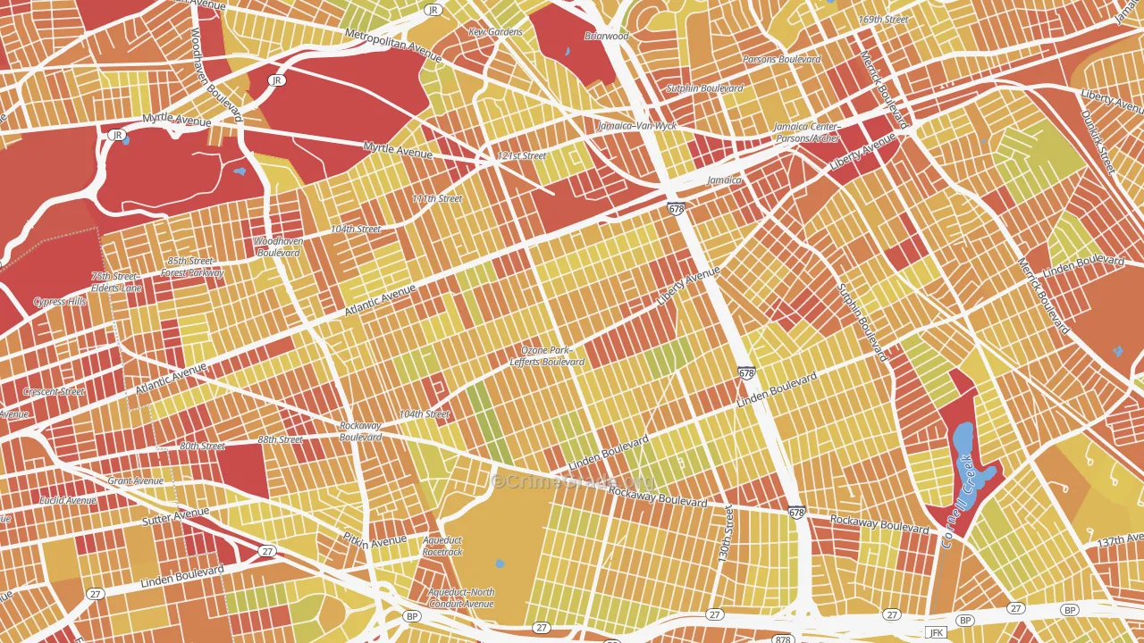 11419, NY Map of Vehicle Theft Rates