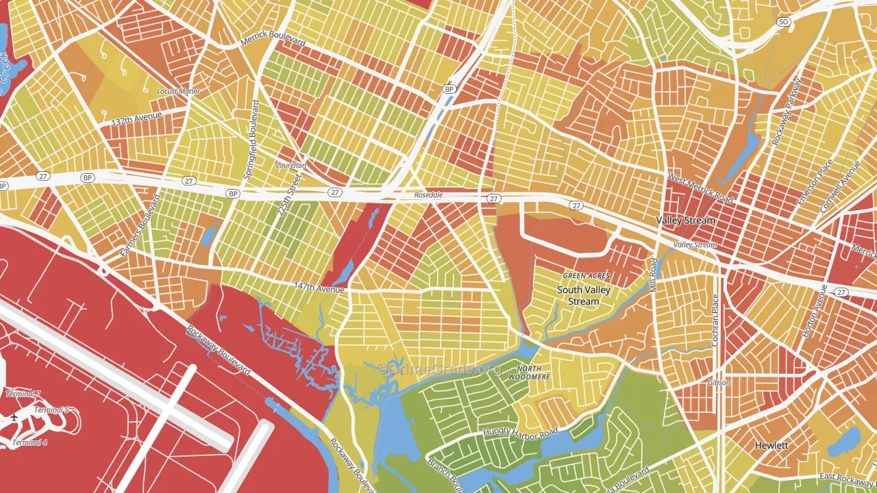 11422, NY Map of Vehicle Theft Rates