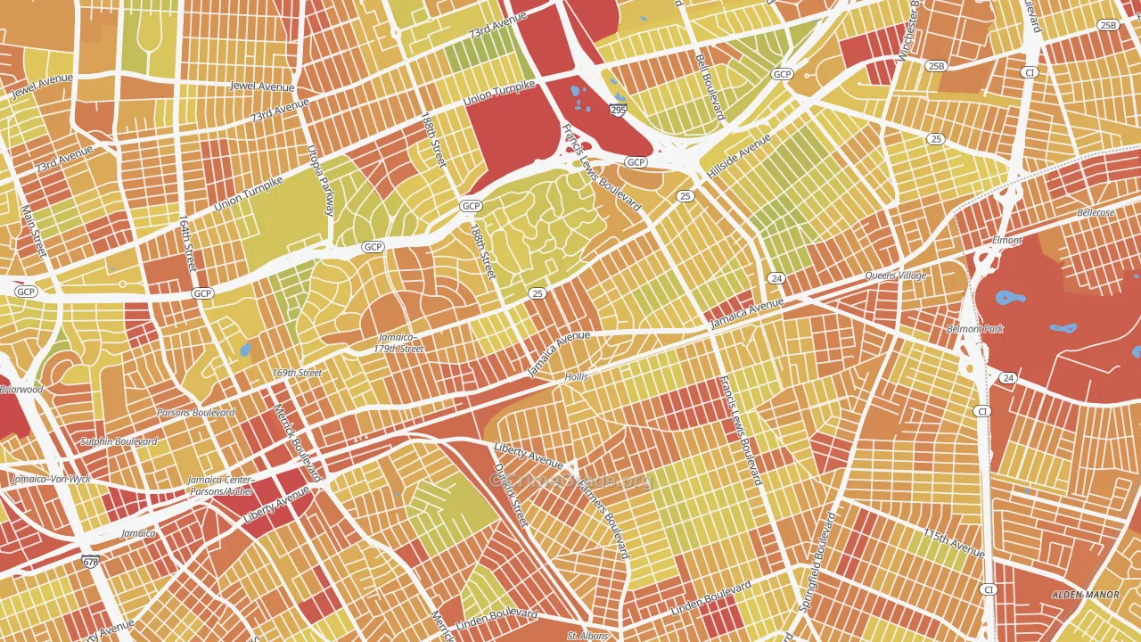 11423, NY Map of Vehicle Theft Rates