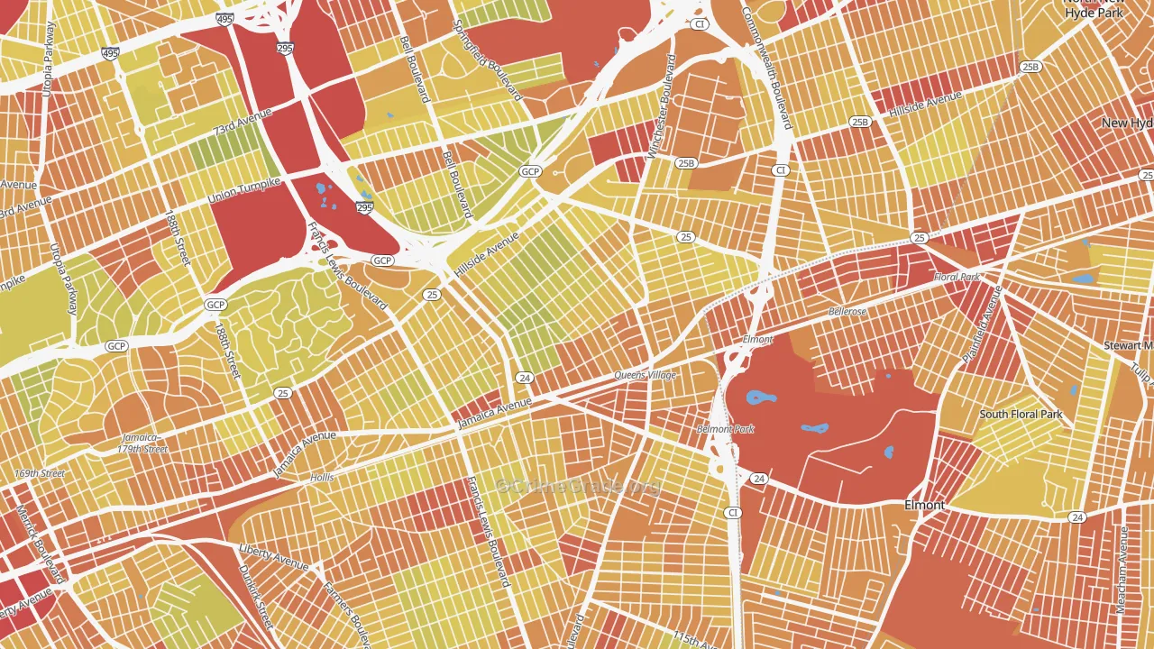 11428, NY Map of Vehicle Theft Rates