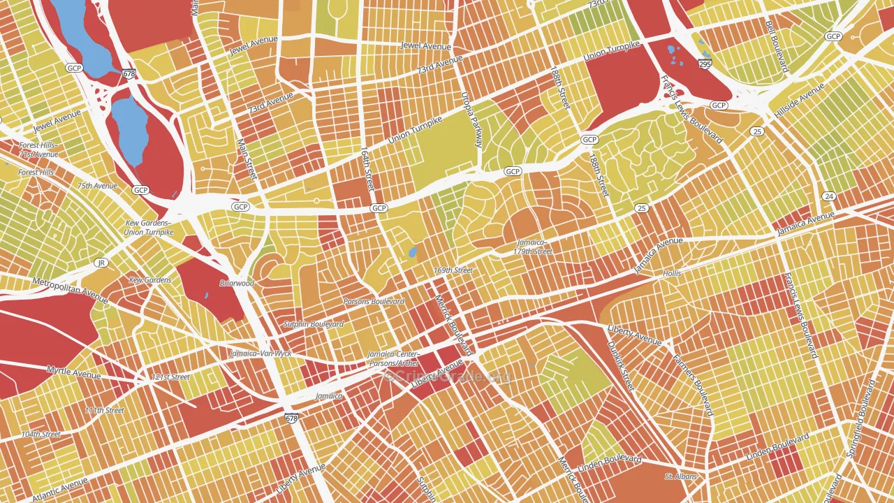 11432, NY Map of Vehicle Theft Rates