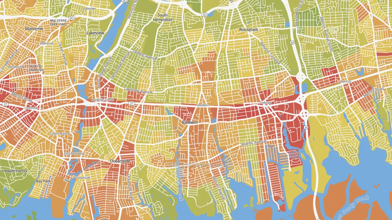 11510, NY Map of Vehicle Theft Rates