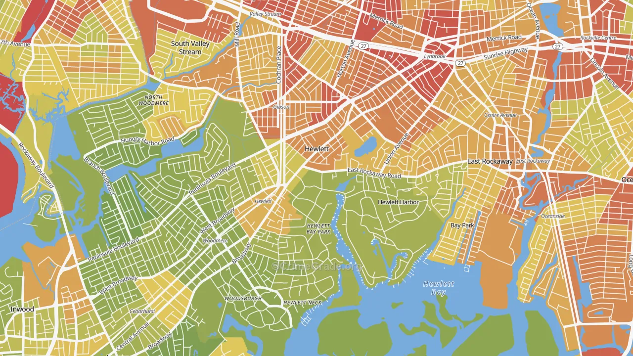 11557, NY Map of Vehicle Theft Rates