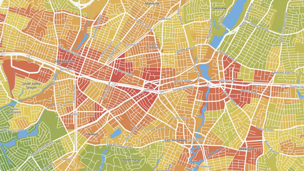 11563, NY Map of Vehicle Theft Rates