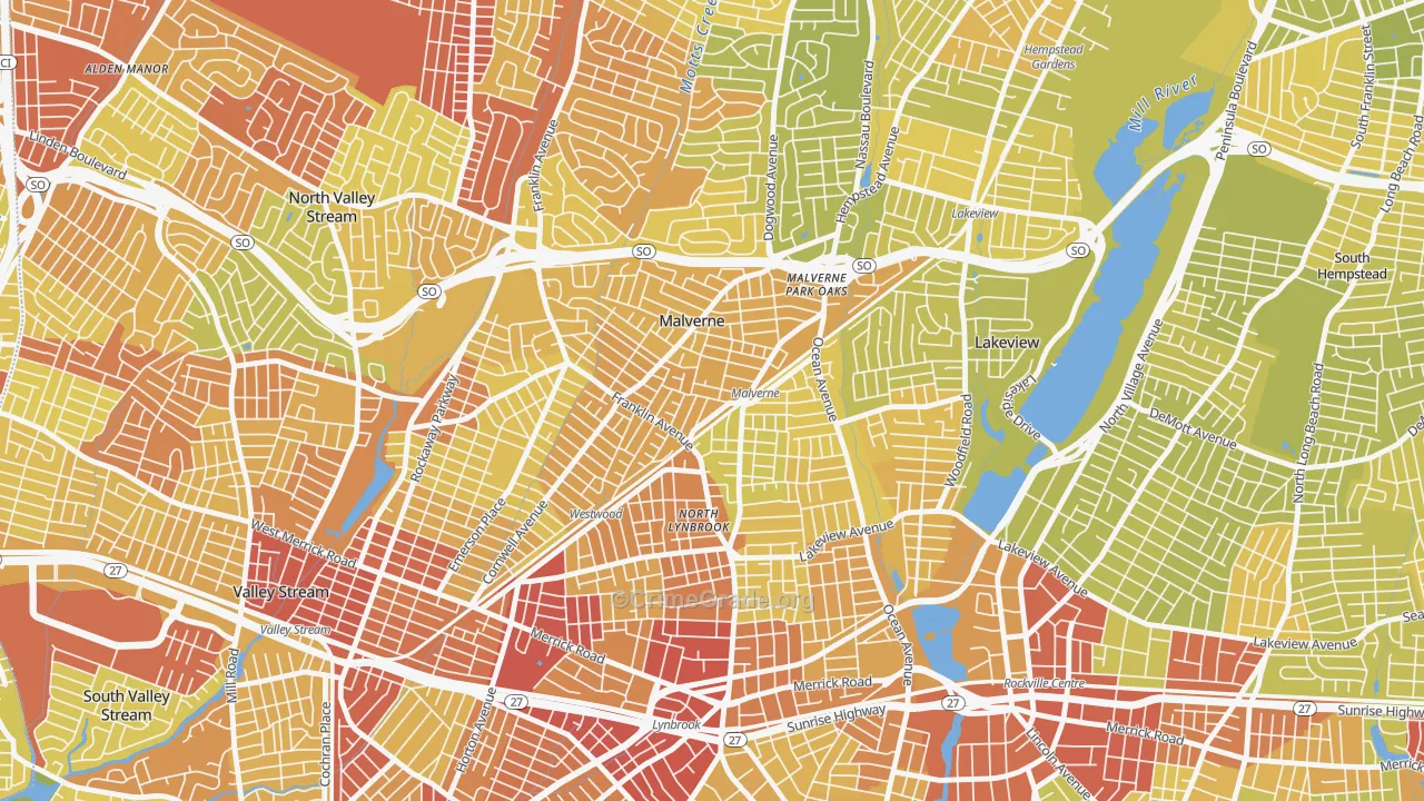 11565, NY Map of Vehicle Theft Rates