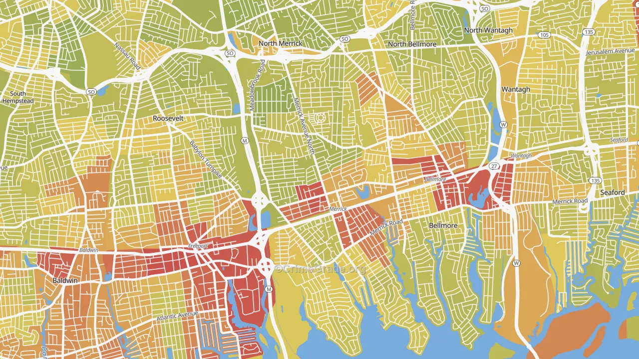 11566, NY Map of Vehicle Theft Rates