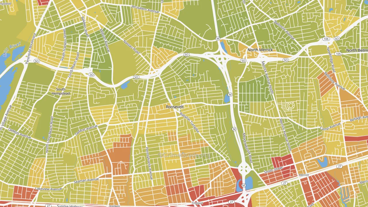 11575, NY Map of Vehicle Theft Rates