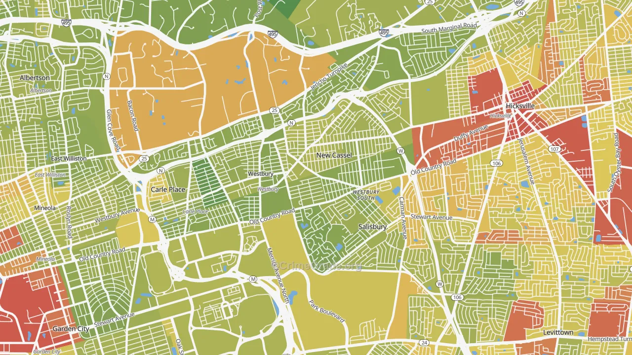 11590, NY Map of Vehicle Theft Rates