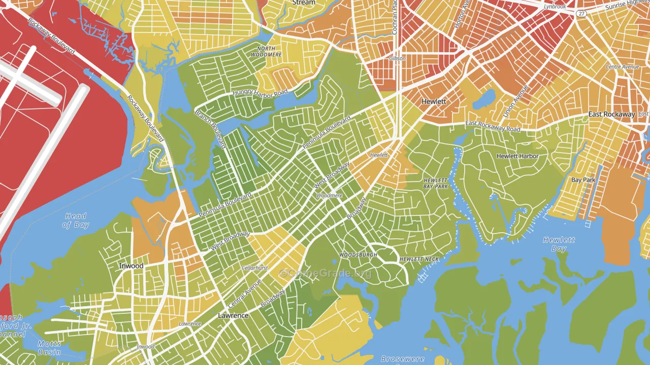 11598, NY Map of Vehicle Theft Rates