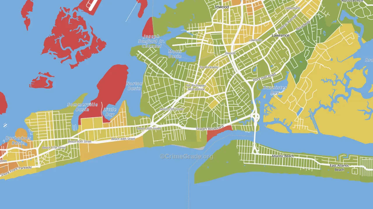 11691, NY Map of Vehicle Theft Rates