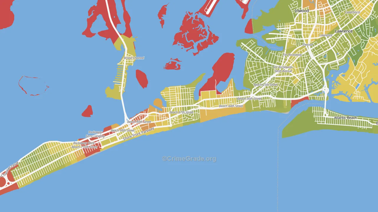 11692, NY Map of Vehicle Theft Rates