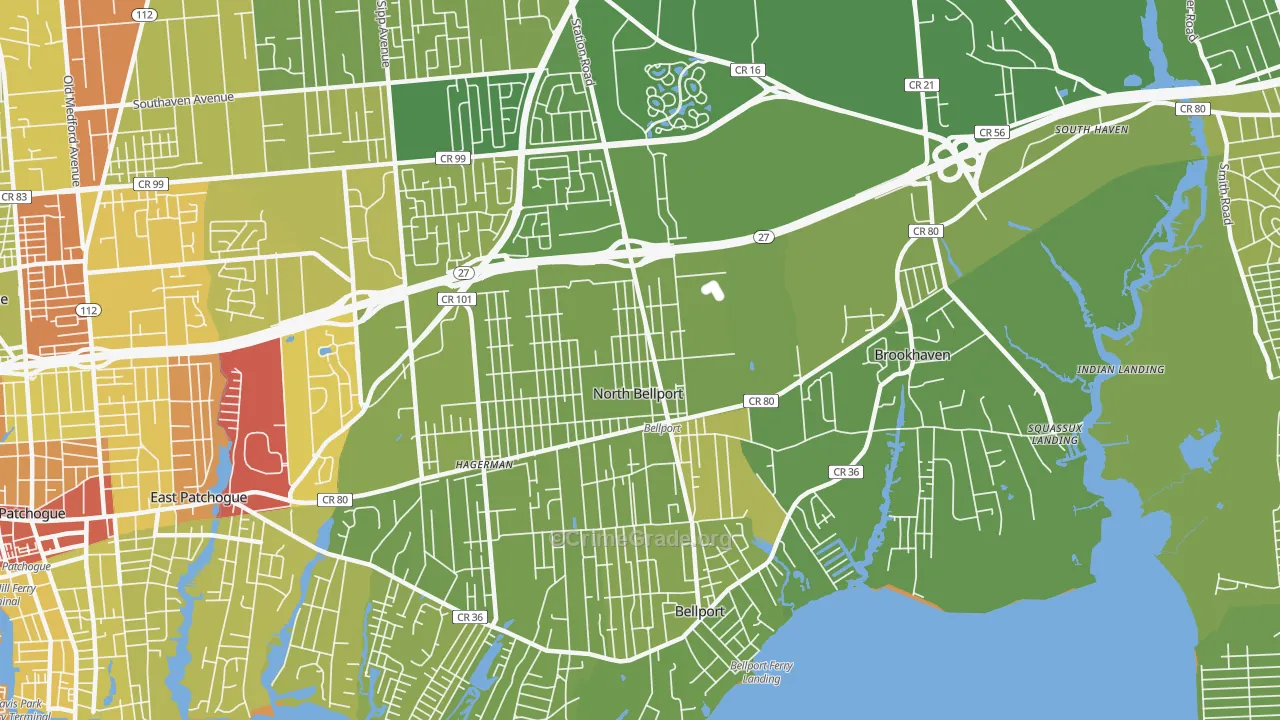 11713, NY Map of Vehicle Theft Rates