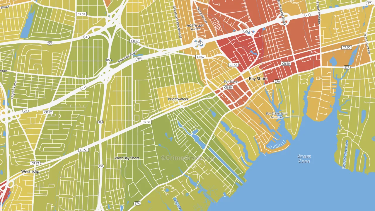 11718, NY Map of Vehicle Theft Rates