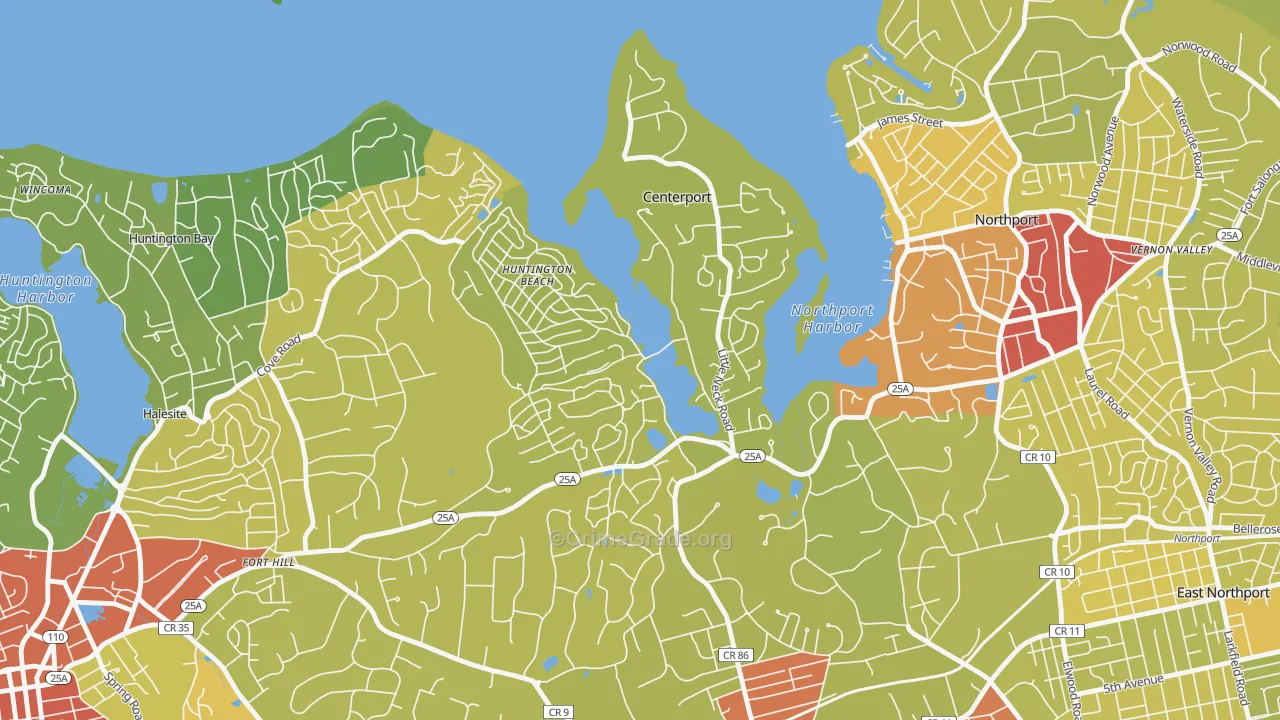 11721, NY Map of Vehicle Theft Rates