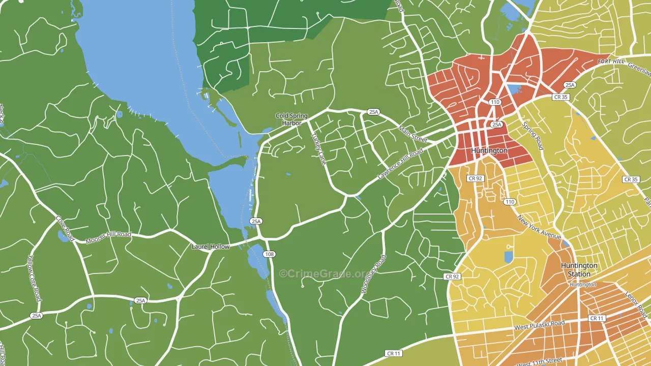 11724, NY Map of Vehicle Theft Rates