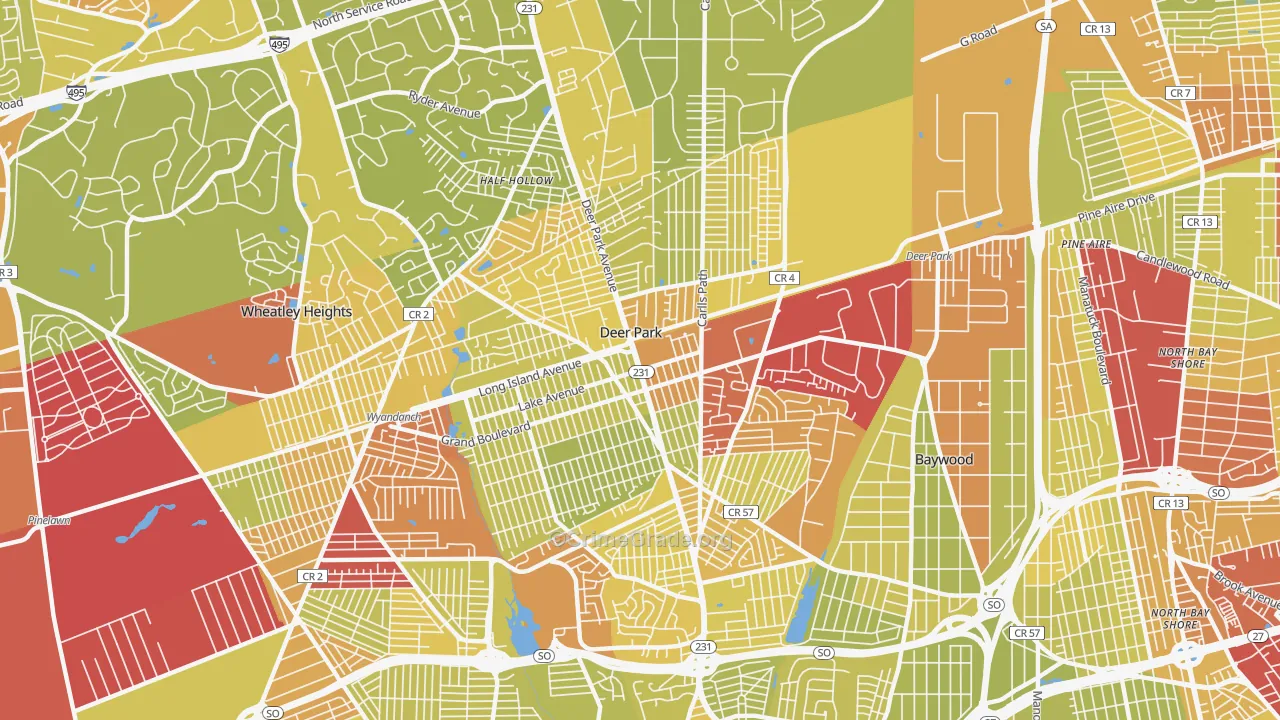 11729, NY Map of Vehicle Theft Rates