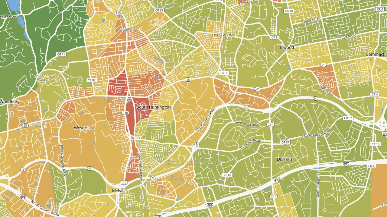 11746, NY Map of Vehicle Theft Rates
