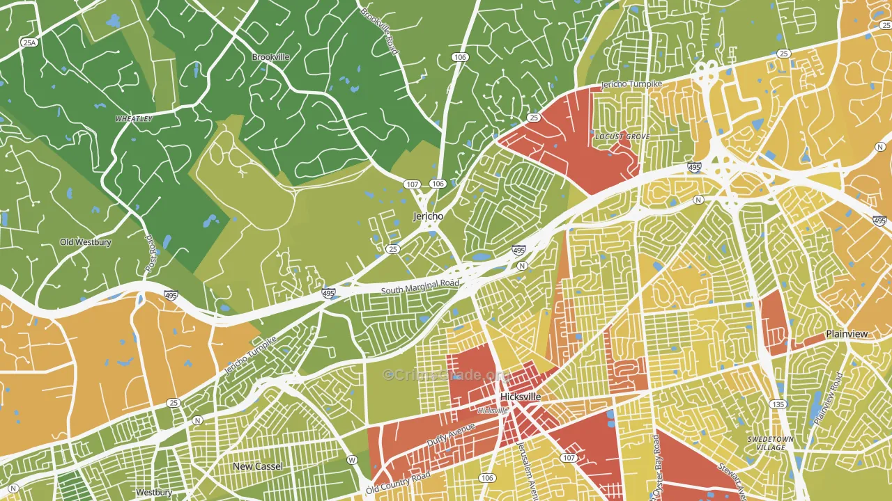 11753, NY Map of Vehicle Theft Rates