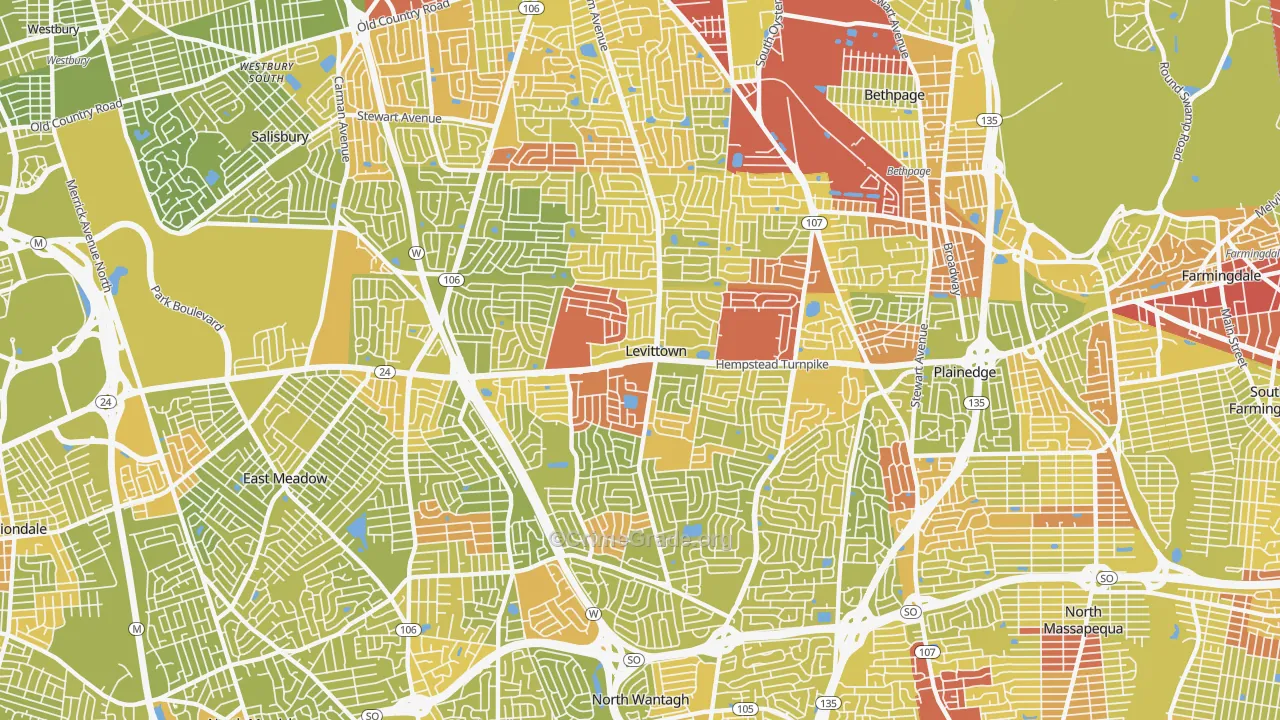 11756, NY Map of Vehicle Theft Rates