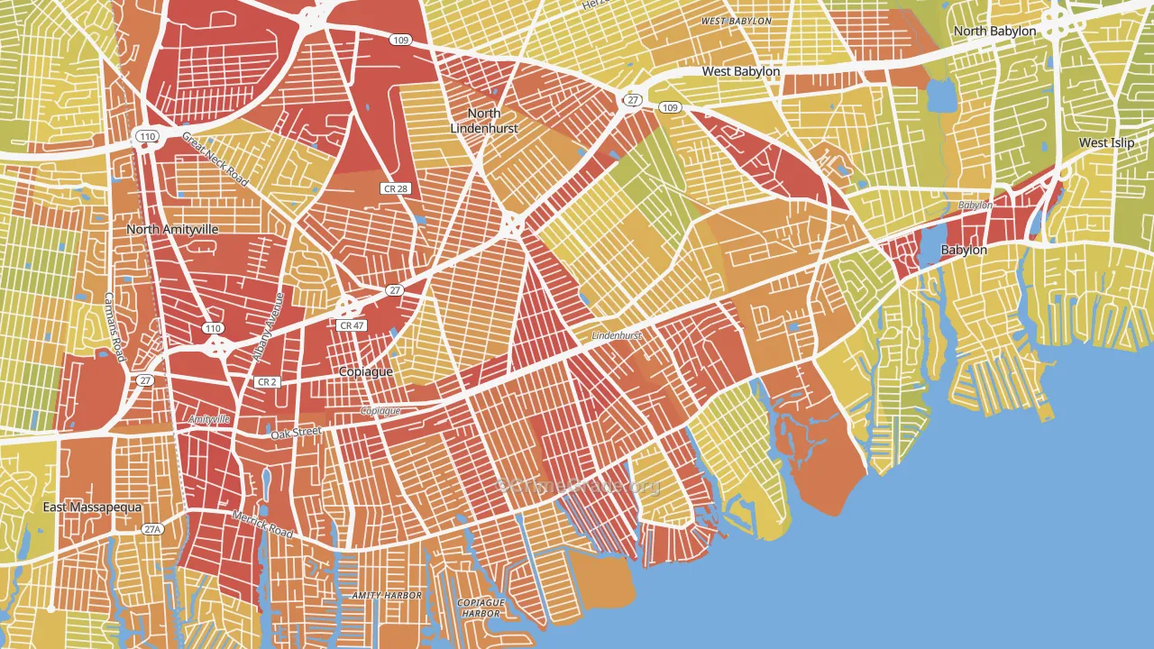 11757, NY Map of Vehicle Theft Rates