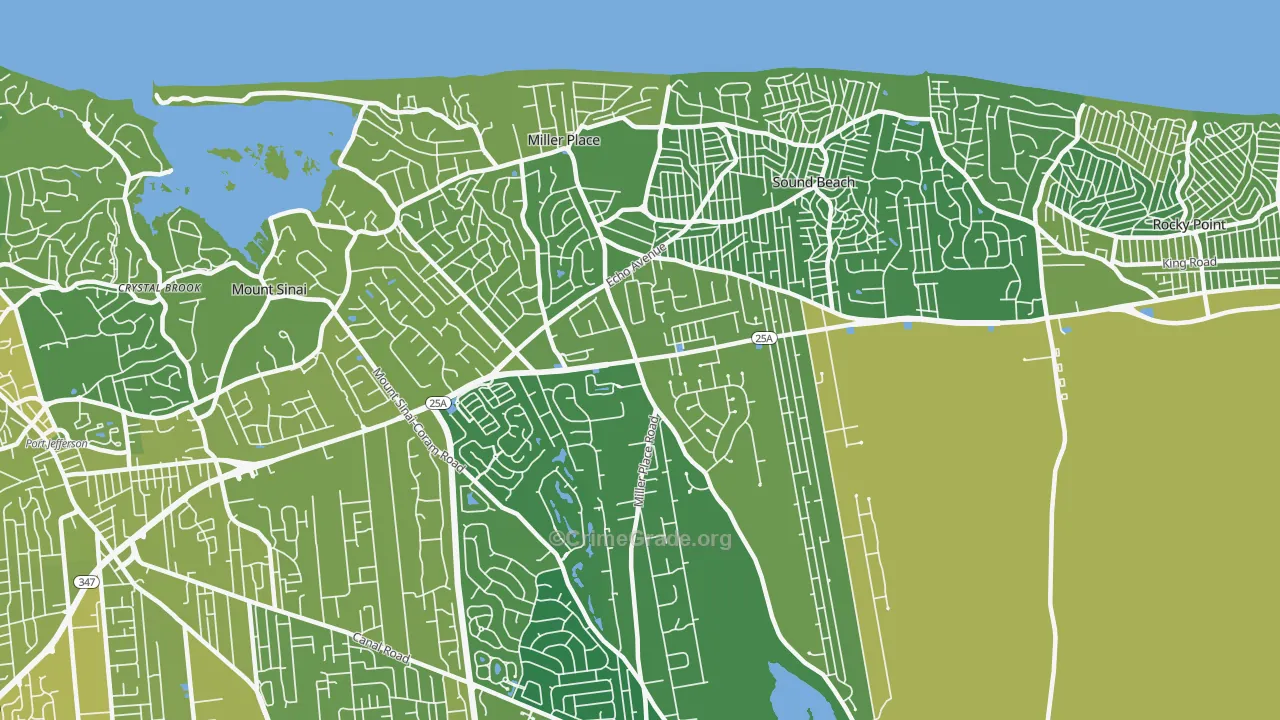 11764, NY Map of Vehicle Theft Rates