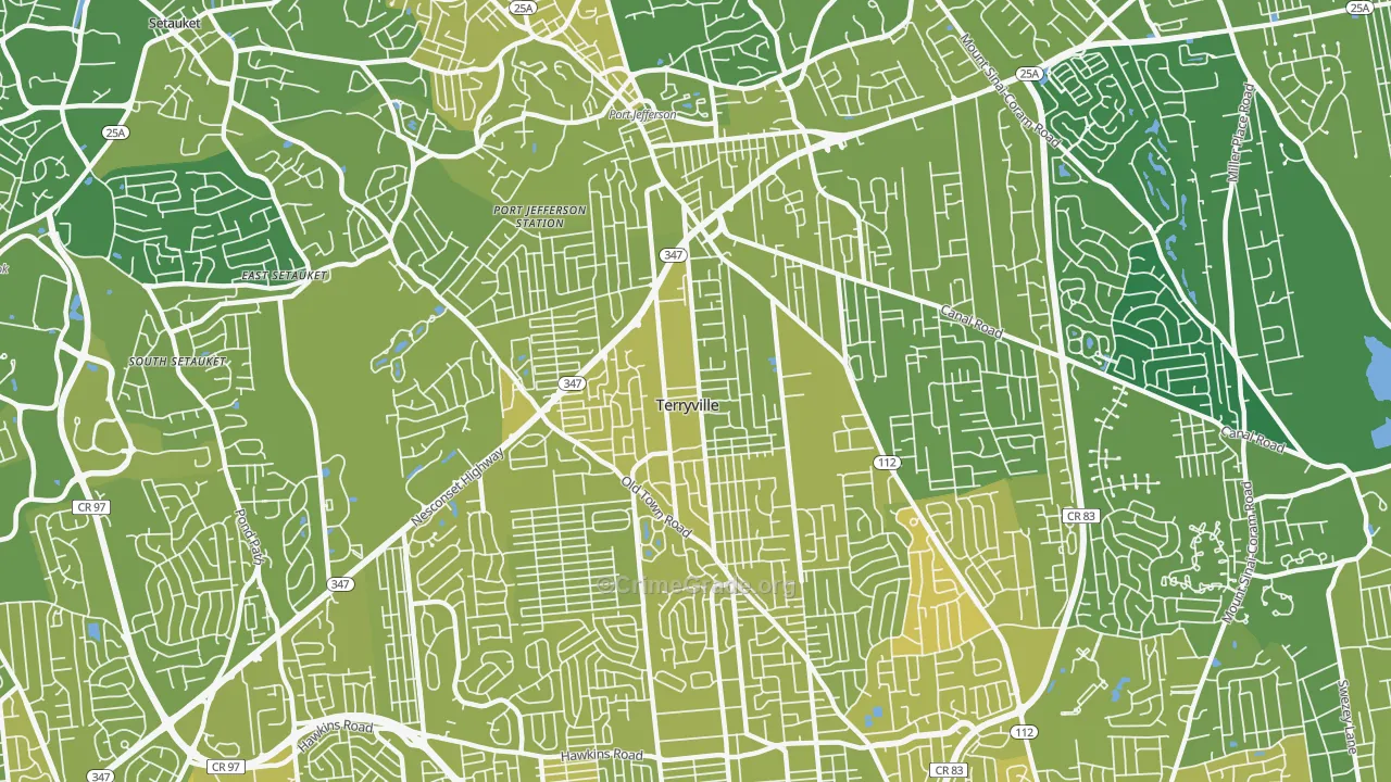 11776, NY Map of Vehicle Theft Rates