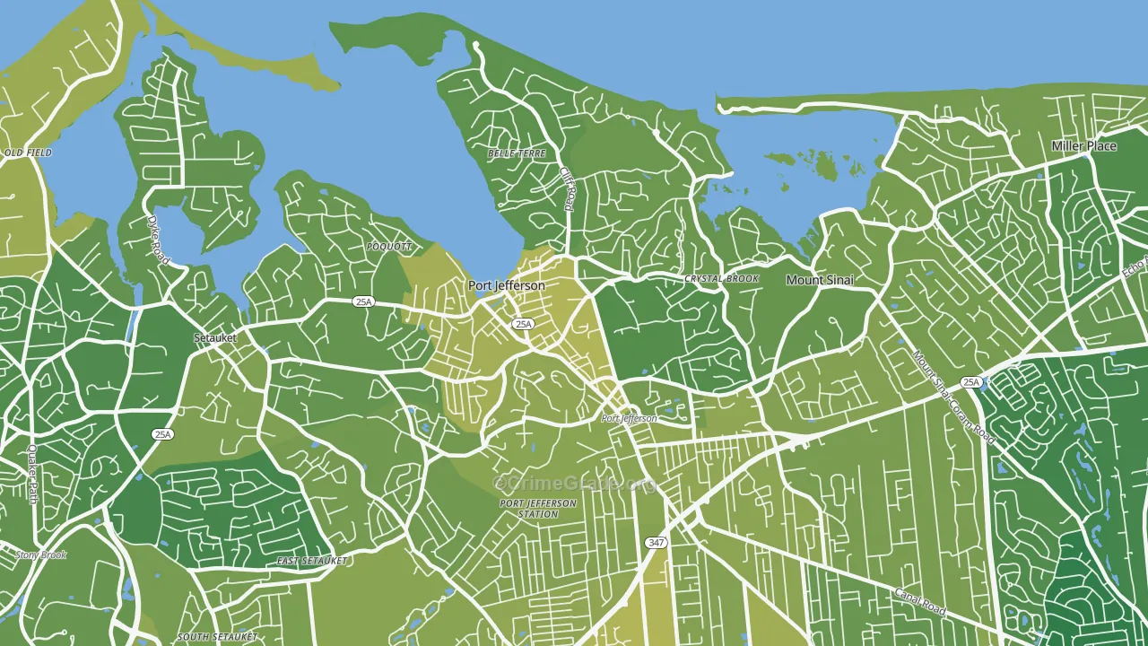 11777, NY Map of Vehicle Theft Rates