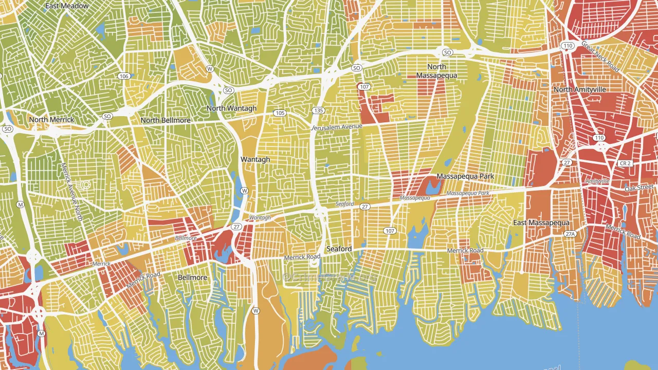 11783, NY Map of Vehicle Theft Rates
