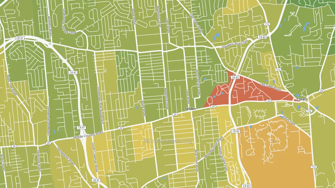 11784, NY Map of Vehicle Theft Rates