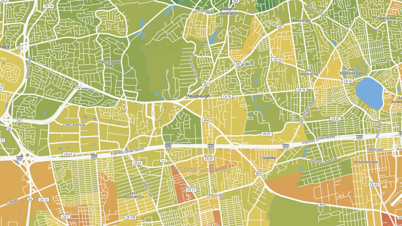 11788, NY Map of Vehicle Theft Rates