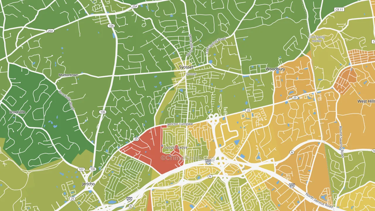 11791, NY Map of Vehicle Theft Rates