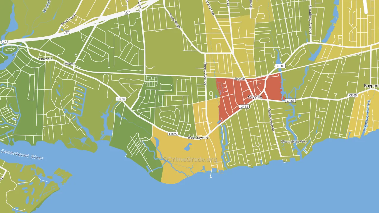 11796, NY Map of Vehicle Theft Rates