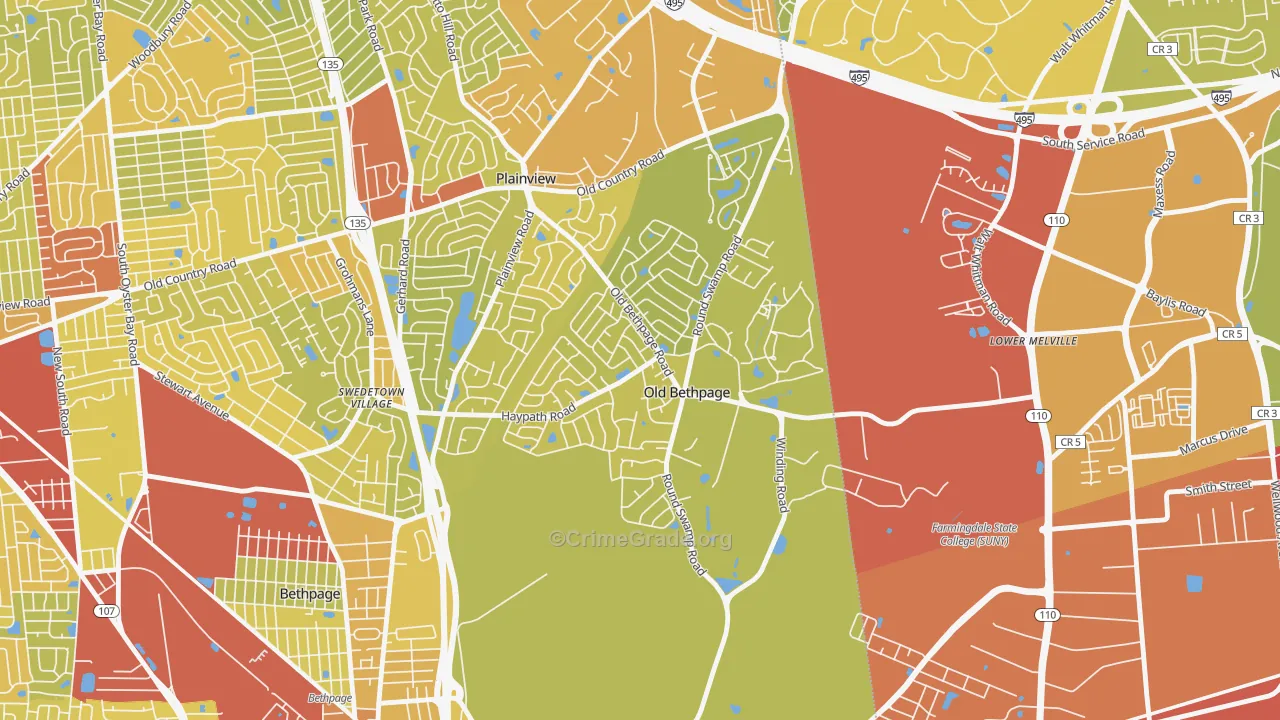 11804, NY Map of Vehicle Theft Rates