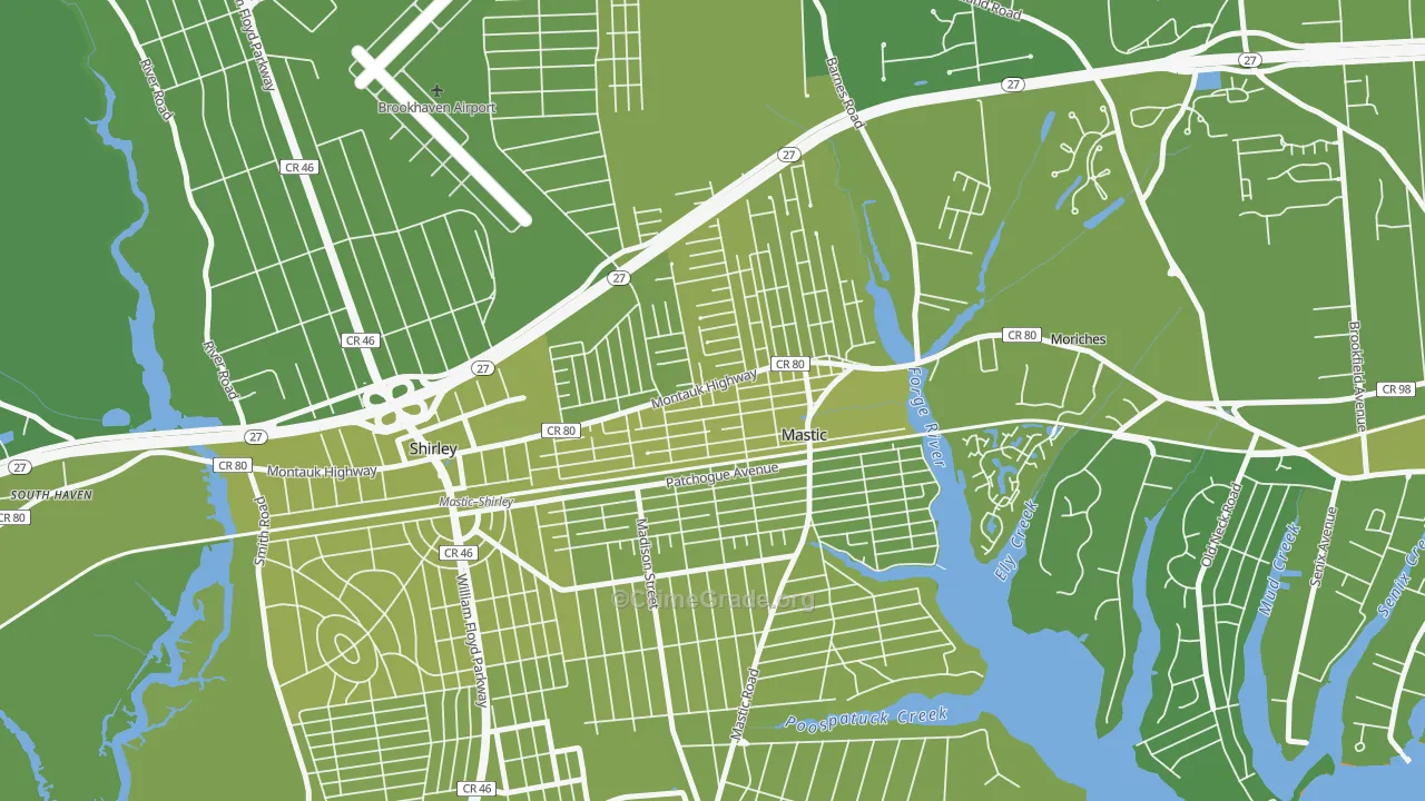11950, NY Map of Vehicle Theft Rates